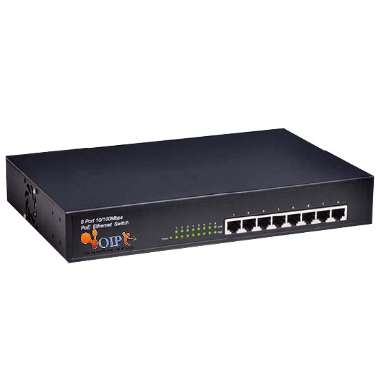 8 ports 10/100Mbps Fast Ethernet Unmanaged Switch PoE avec Adaptateur D'alimentation Externe VM-S1008PED