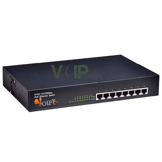 8 ports 10/100Mbps Fast Ethernet Unmanaged Switch PoE avec Adaptateur D