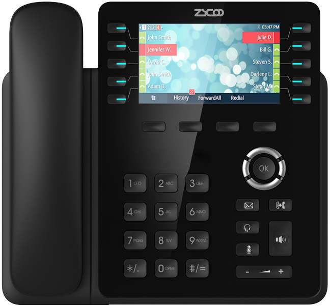 Telephone IP Ecran Rétro-Eclairé  6 Lignes de SIP PoE CooFone-D90