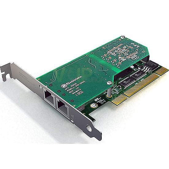 carte A102 de 2 ports T2/E1,  bus PCI 3,3V/5V. A 102