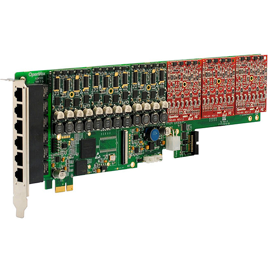 Carte PCI-E Analogique 24 Port 6 Module  FXO/FXS A2410E