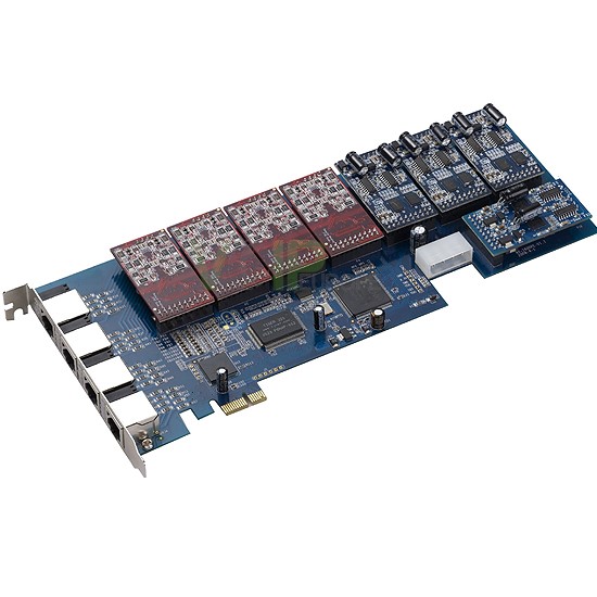 Carte de la Téléphonie Asterisk AX-E-1600P