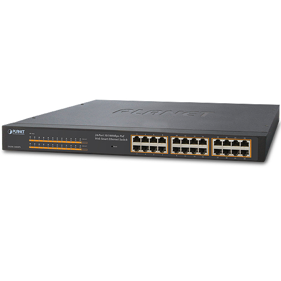 SWITCH LAN 24-PORT 10/100 POE FNSW-2400PS