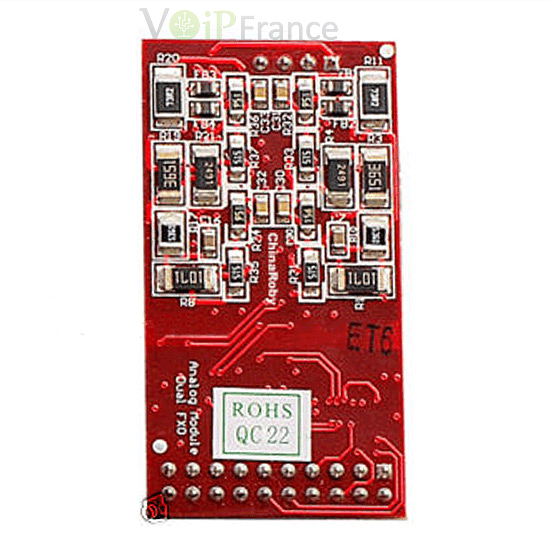 Asterisk card X1600P card to terminate analog telephone lines (POTS). FXO-200