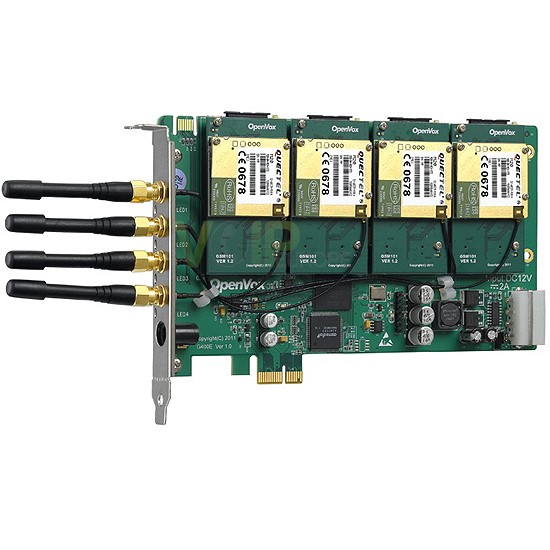 Carte GSM 4 Port PCI-E + 1 GSM module G400E1