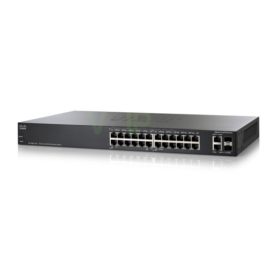 Switch 24 ports 10/100 Mbps 12 ports PoE + 2 ports Ethernet Gigabit SF200E-24P-EU