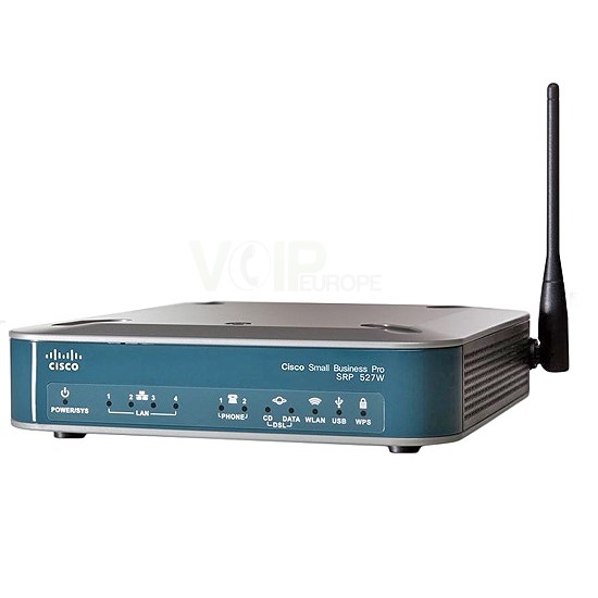 ADSL2+ Annex A 802.11n ETSI 128DR/64FL 2FXS/1FXO SRP527W-U-E-K9