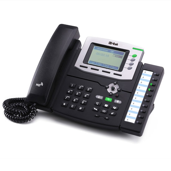 Téléphone IP Gigabit  Couleur HD PoE 4 Comptes VoiP