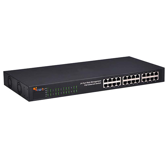 24-port 10/100/1000M PoE Switch, 16 10/100/1000M RJ45 ports,managed FR-S2024PEG-C
