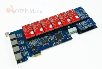 Card Asterisk support 8 analog lines with  PCI Express 1 ZA8E