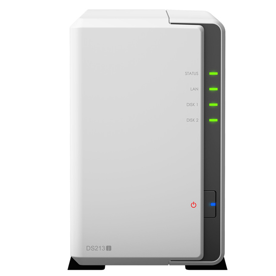Serveur Nas CPU 1.2 Ghz  512 Mo Ram  1 LAN Gigabit 10 To max  2 USB 2.0 DS213J