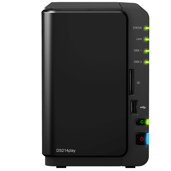 Serveur Nas Multimédia Dual Core 1.6 Ghz 1 Go Ram  LAN Gigabit  2 USB 3.0  eSATA DS214play