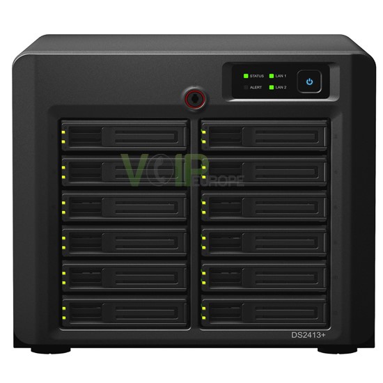 Serveur NAS 12 Baies Hautes Performances Dual Core 2.13 Ghz 2 Go Ram 2 LAN Gigabit 2 USB 3.0 DS2413+
